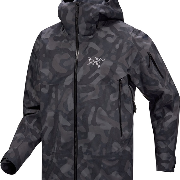 Arc'teryx Sabre Jacket Print Black Grottoflage Gore-Tex Sz Small Authentic NWT - Picture 2 of 14